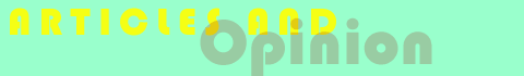 Art&iacute;cles and opinion